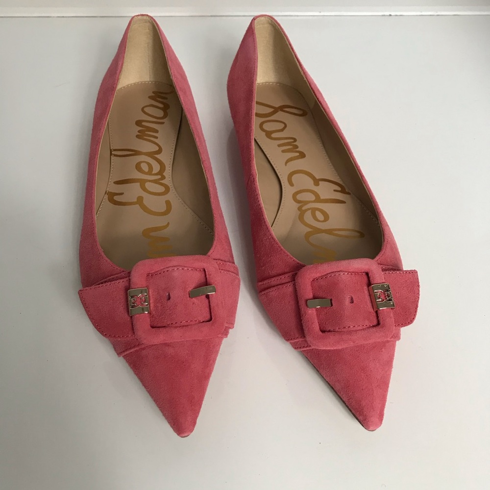 Sam Edelman Sonja Suede Buckle Flats - Picture 2 of 8